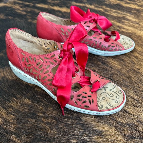 Portofino Red Leather Lace-up Sandals - Picture 2 of 10